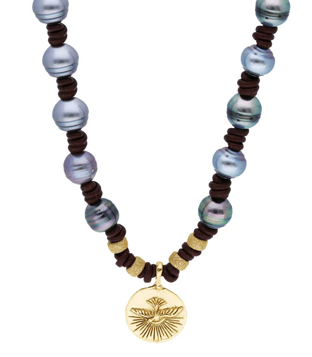 Collier Wonderland perles tahitiennes et or Catherine Michiels