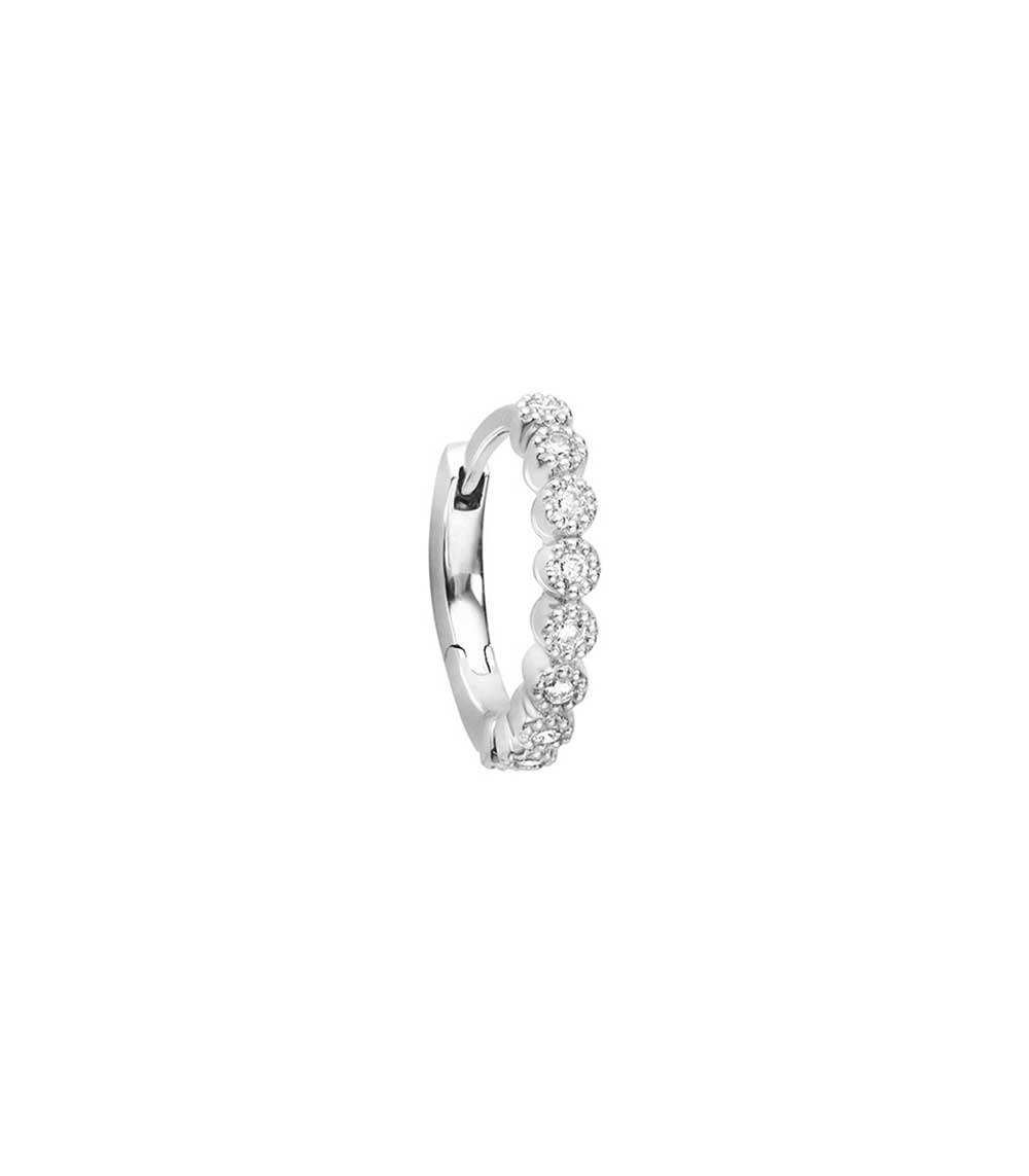 Mini Créole Madame Bovary Or blanc et Diamants Stone Paris