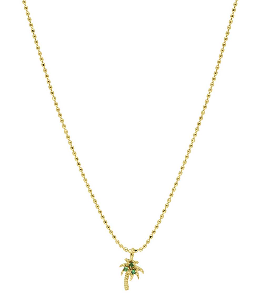 Collier court chaîne boule et palmier tsavorites And... Paris