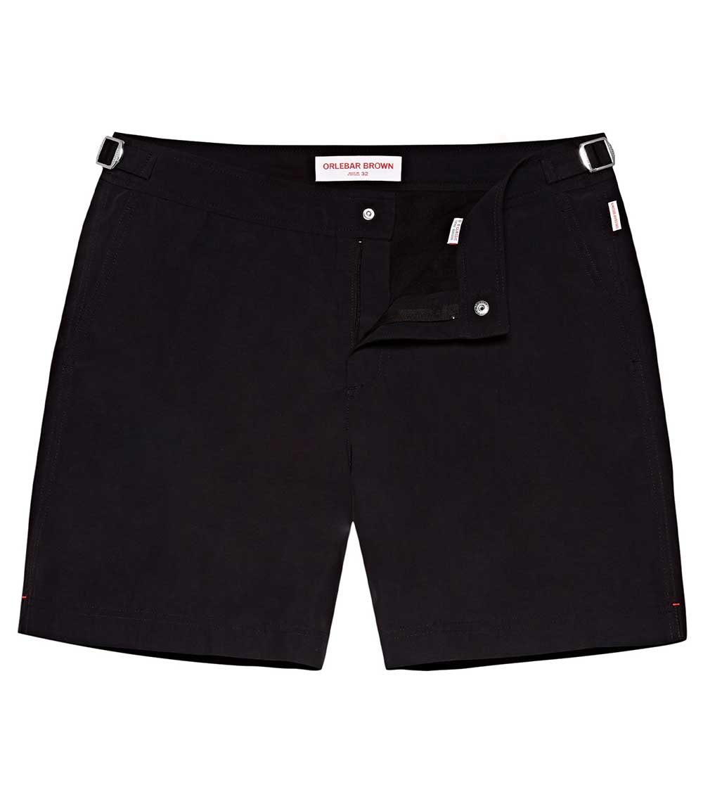 Short de bain homme mi-long Bulldog II Black Orlebar Brown