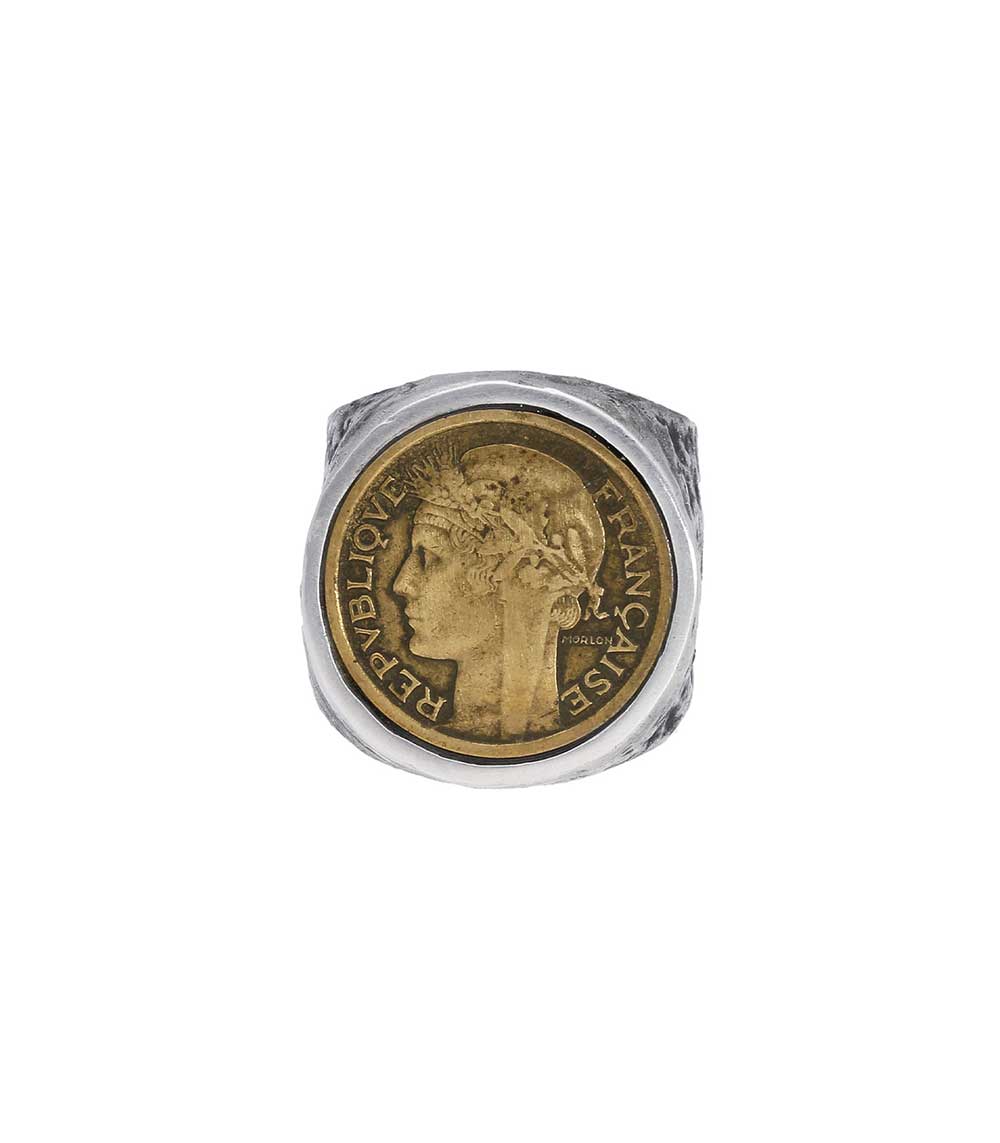Bague pièce République Française argent Roc Paris