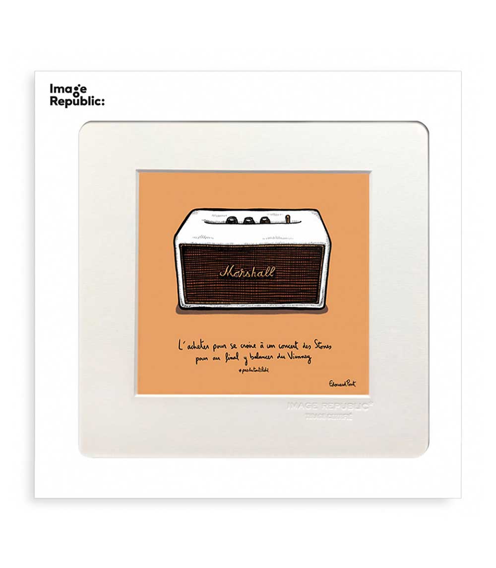 Tableau Pas du tout cliché Enceinte Marshall 22 x 22 cm Image Republic