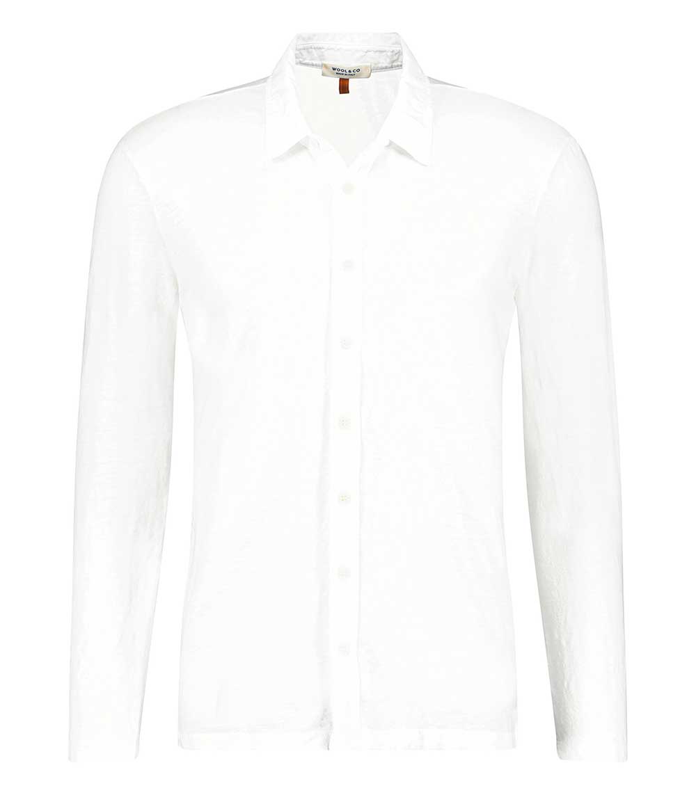 Chemise homme en lin Blanc Wool&Co