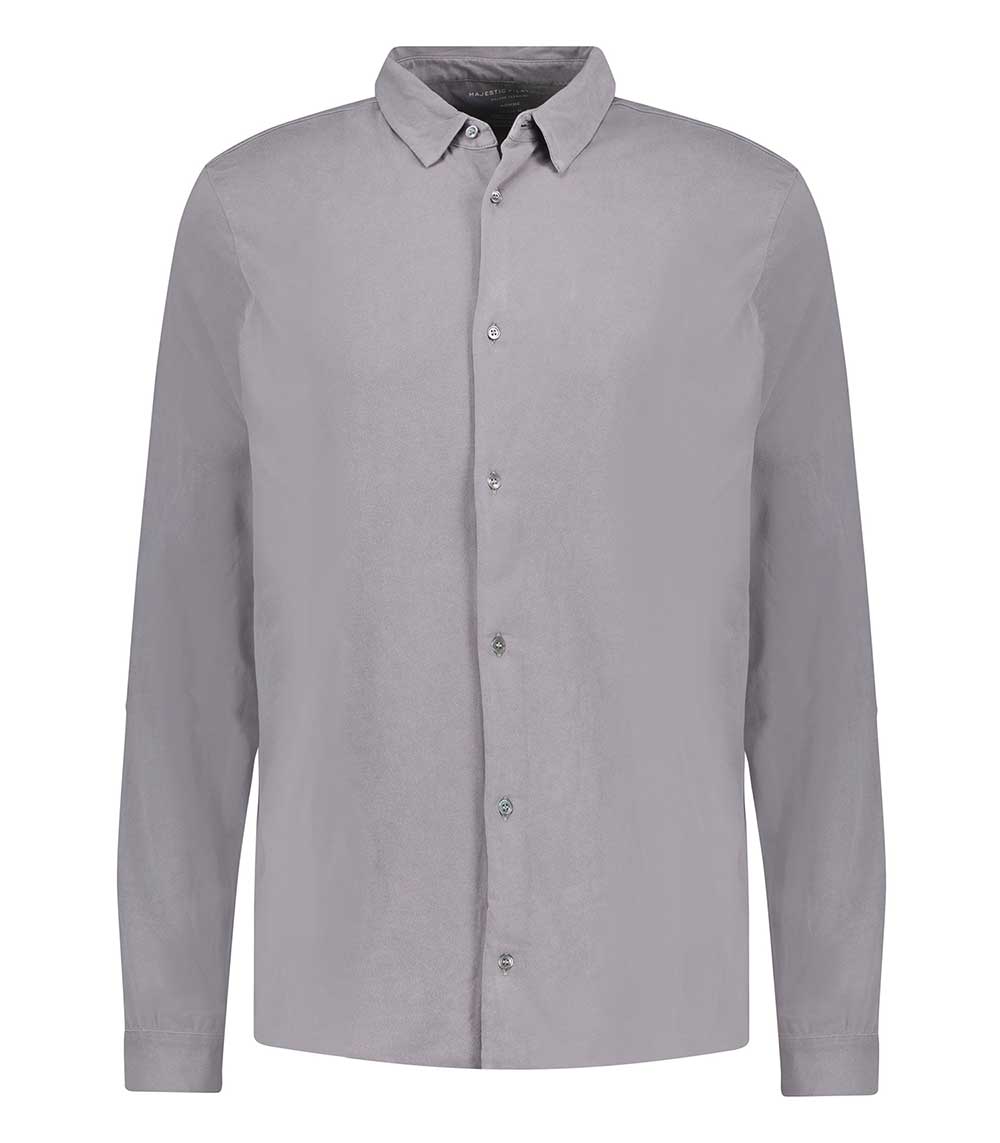Chemise homme à manches longues Tourterelle Majestic Filatures