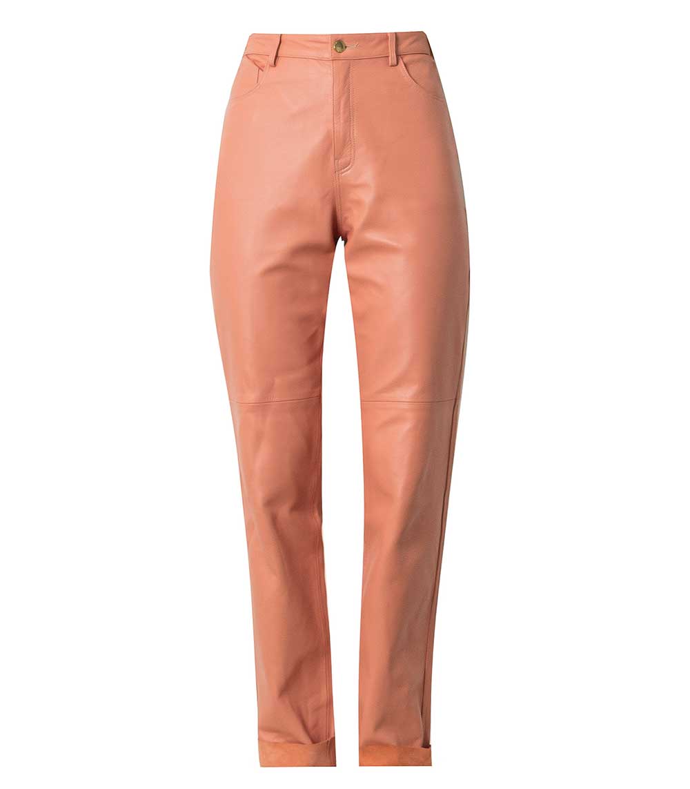 Pantalon en Cuir Pêche Victoria Leivissa