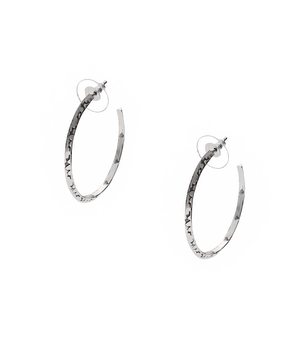 Créoles Argent gravées Harpo