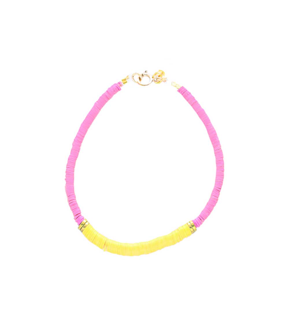 Bracelet Polynésie Rose et Jaune x Jane de Boy Maison Mönik
