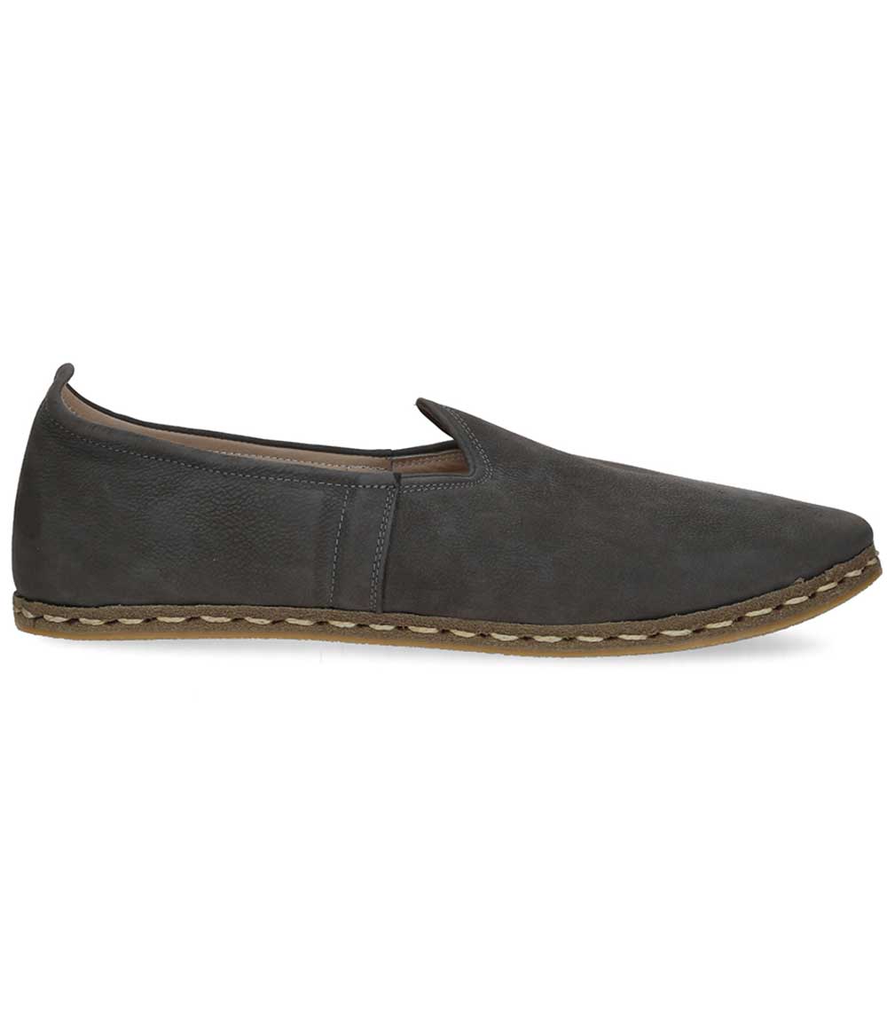 Mocassins Saanas Classique Homme Nubuck Gris Saanas