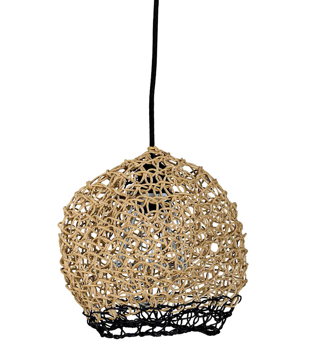 Luminaire Filet 100 % Papier recyclé Naturel et Noir Best Before