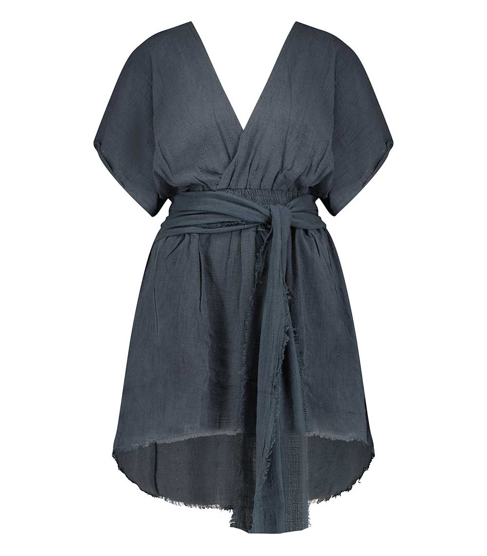 Robe courte Empire Bleu marine Maison Saint Julien