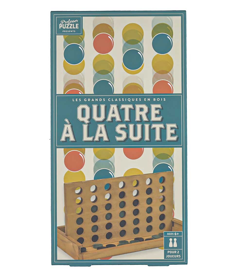 Quatre à la suite en bois Professor Puzzle Wilson Jeux