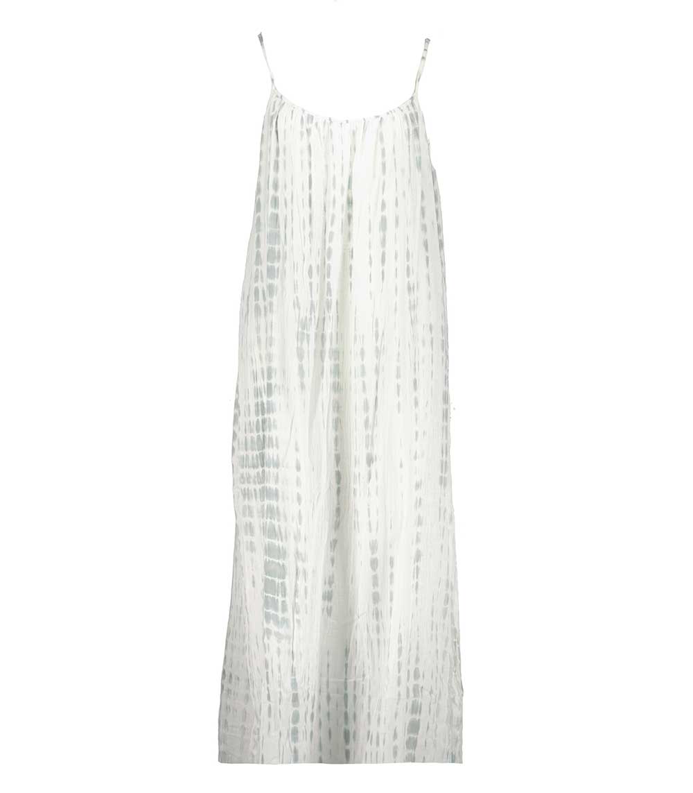 Robe plissée Palm Beach Tie & Dye Blue/Grey Maison Saint Julien