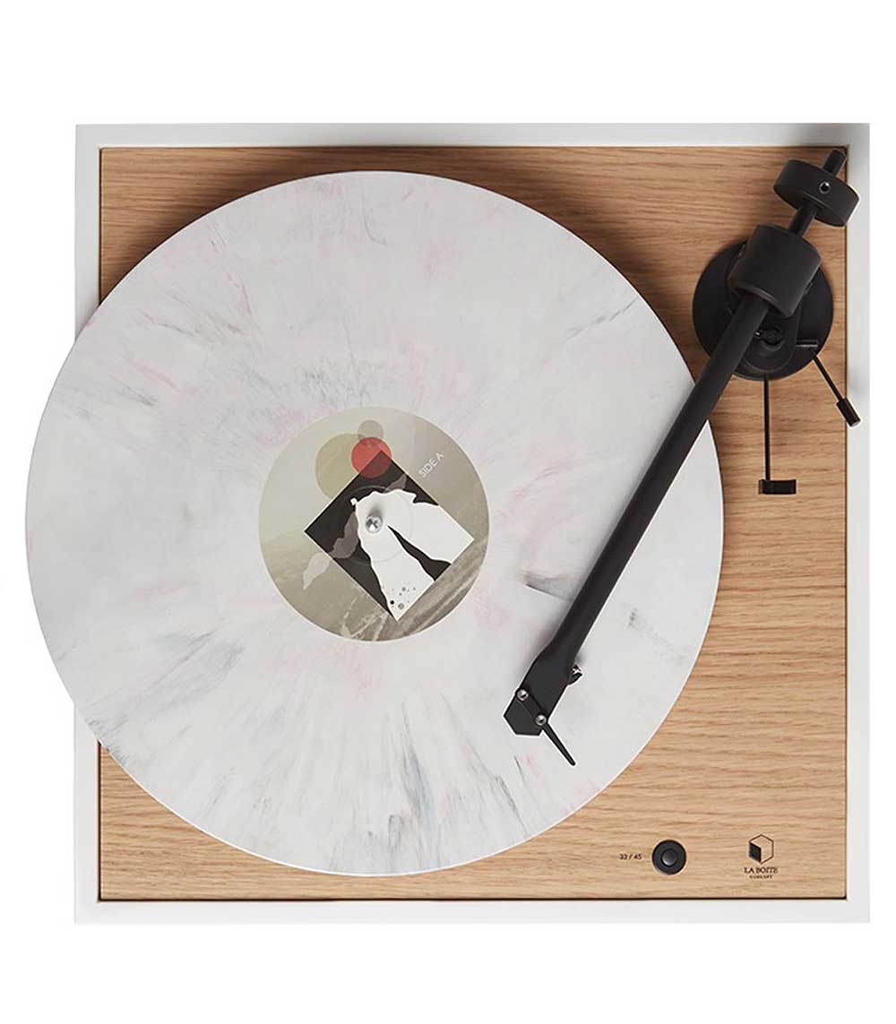 Platine Vinyle Minimale et Haute-fidélité SQUARE Chêne La Boite Concept