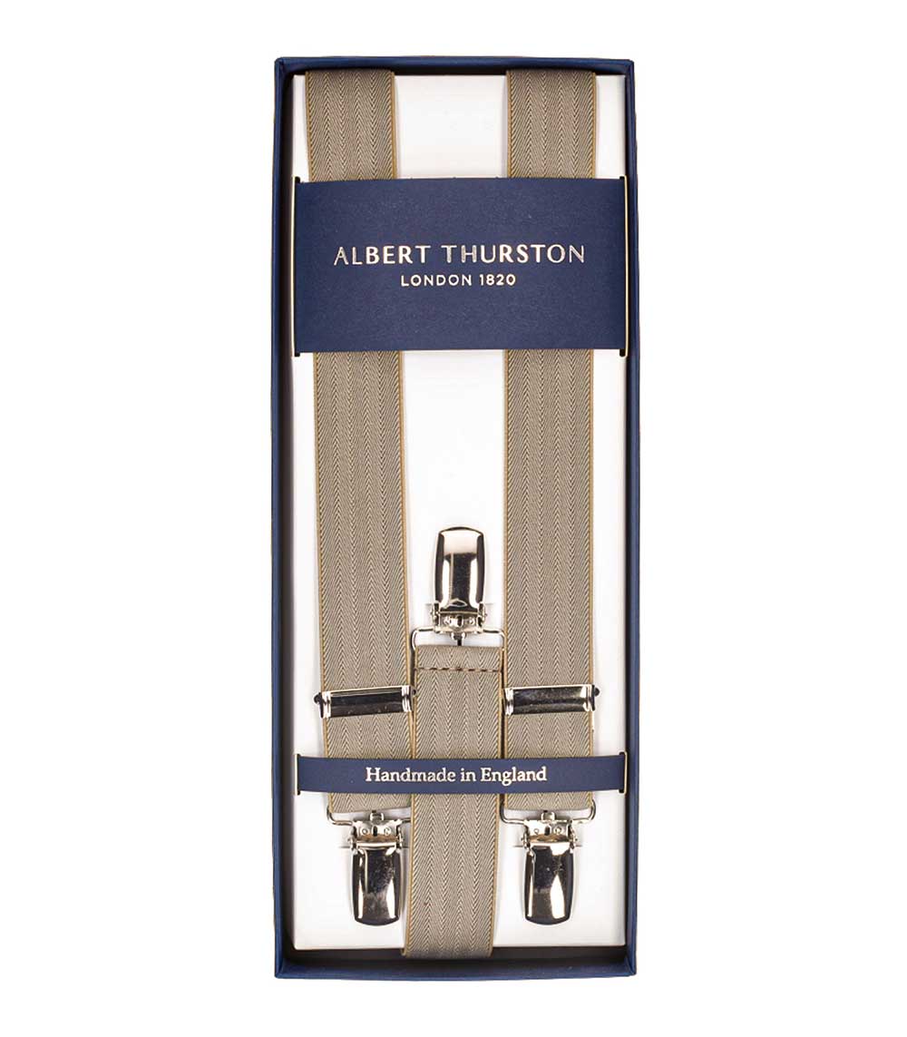 Bretelles Elastic Clip Beige Albert Thurston