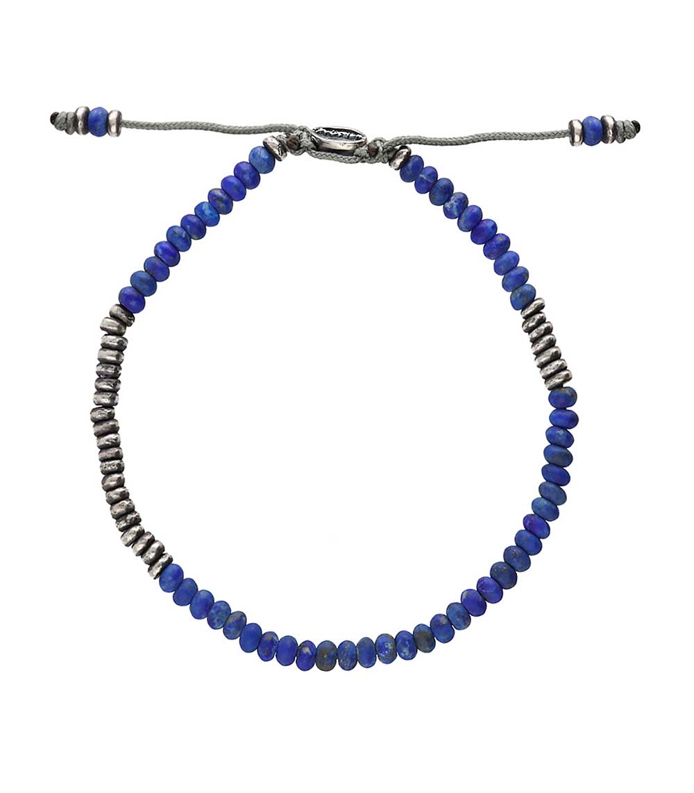 Bracelet Ingot à perles de pierres et d'argent M.Cohen by Maor