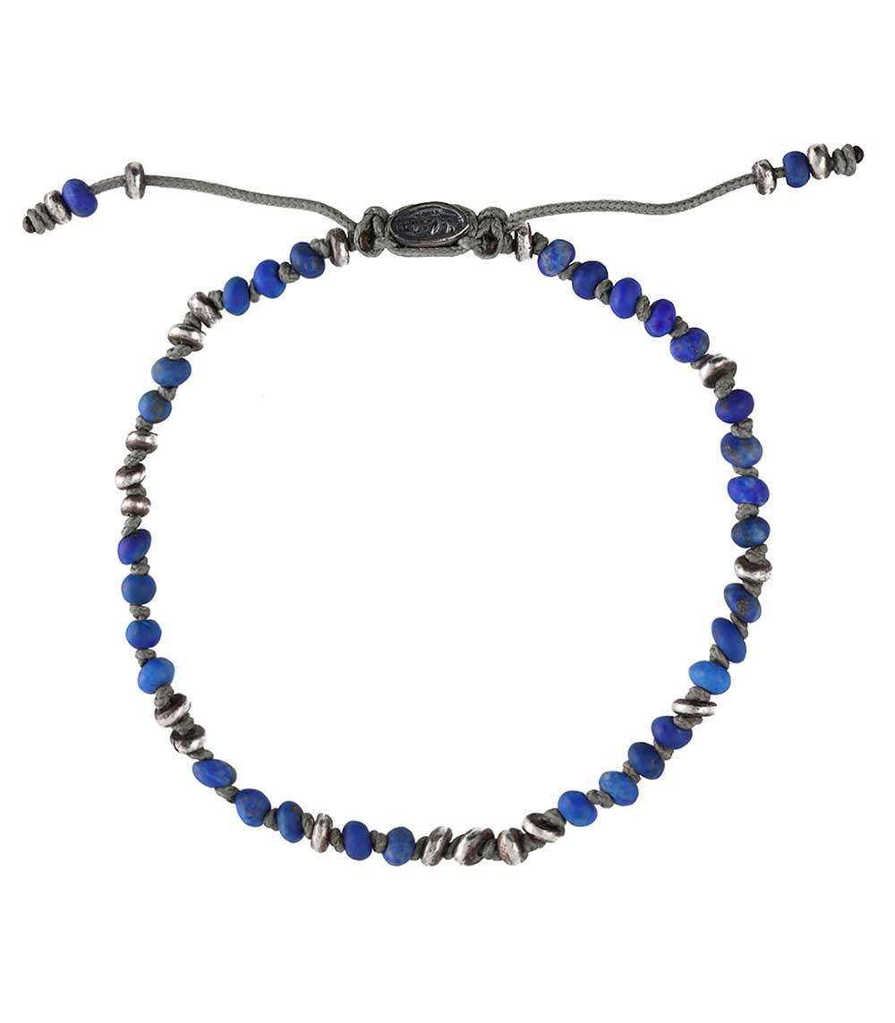 Bracelet Templar Jointed à perles de pierres et d'argent M.Cohen by Maor