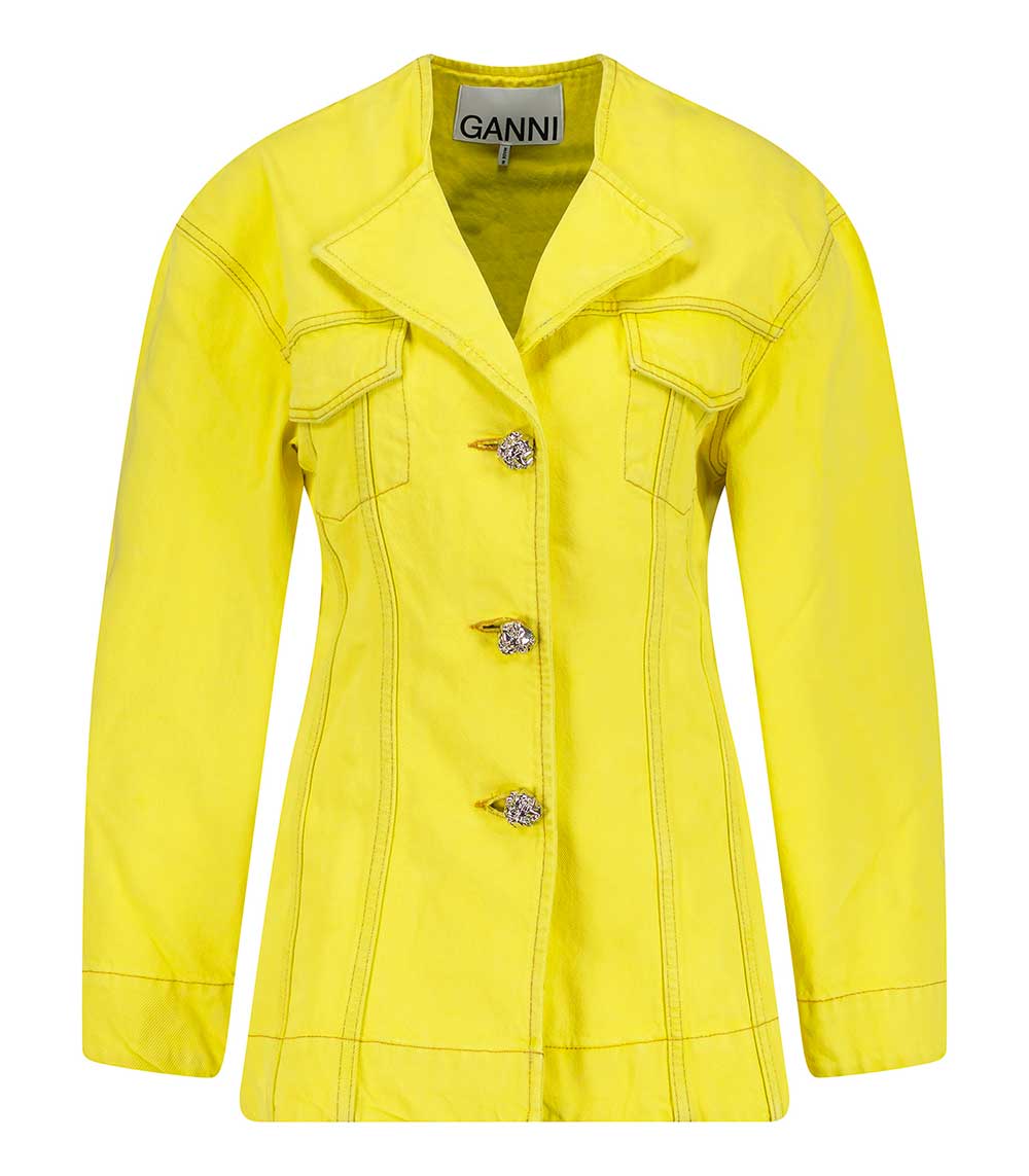 Veste en jean Overdyed Yellow Bleach Ganni