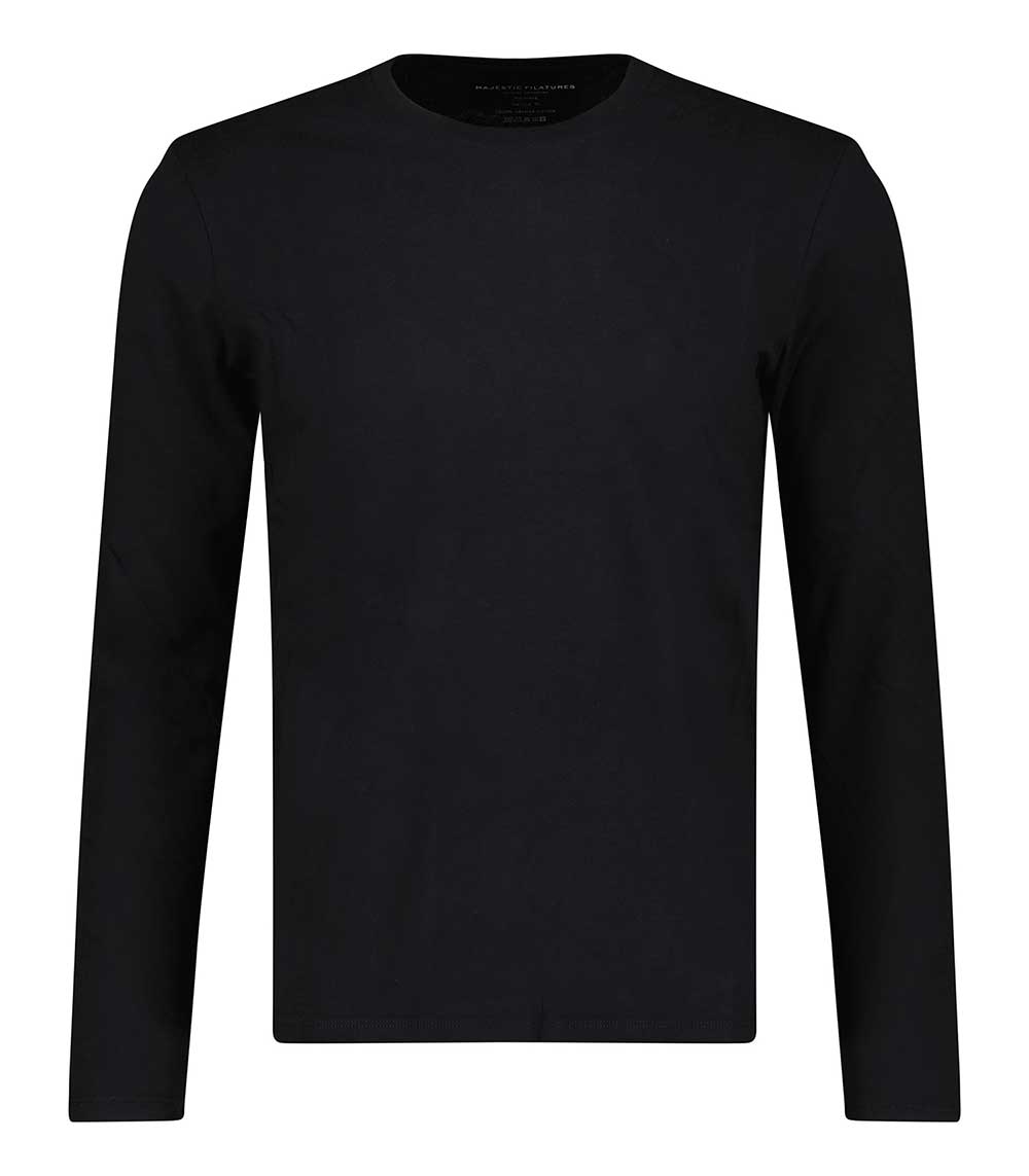 Tee-shirt homme James Noir  Majestic Filatures