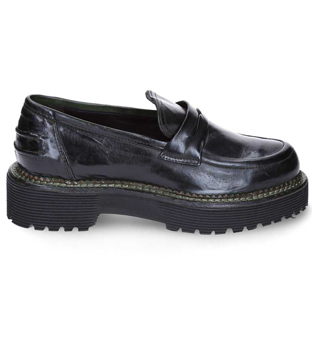 Mocassins en cuir Kaki King Tartufoli