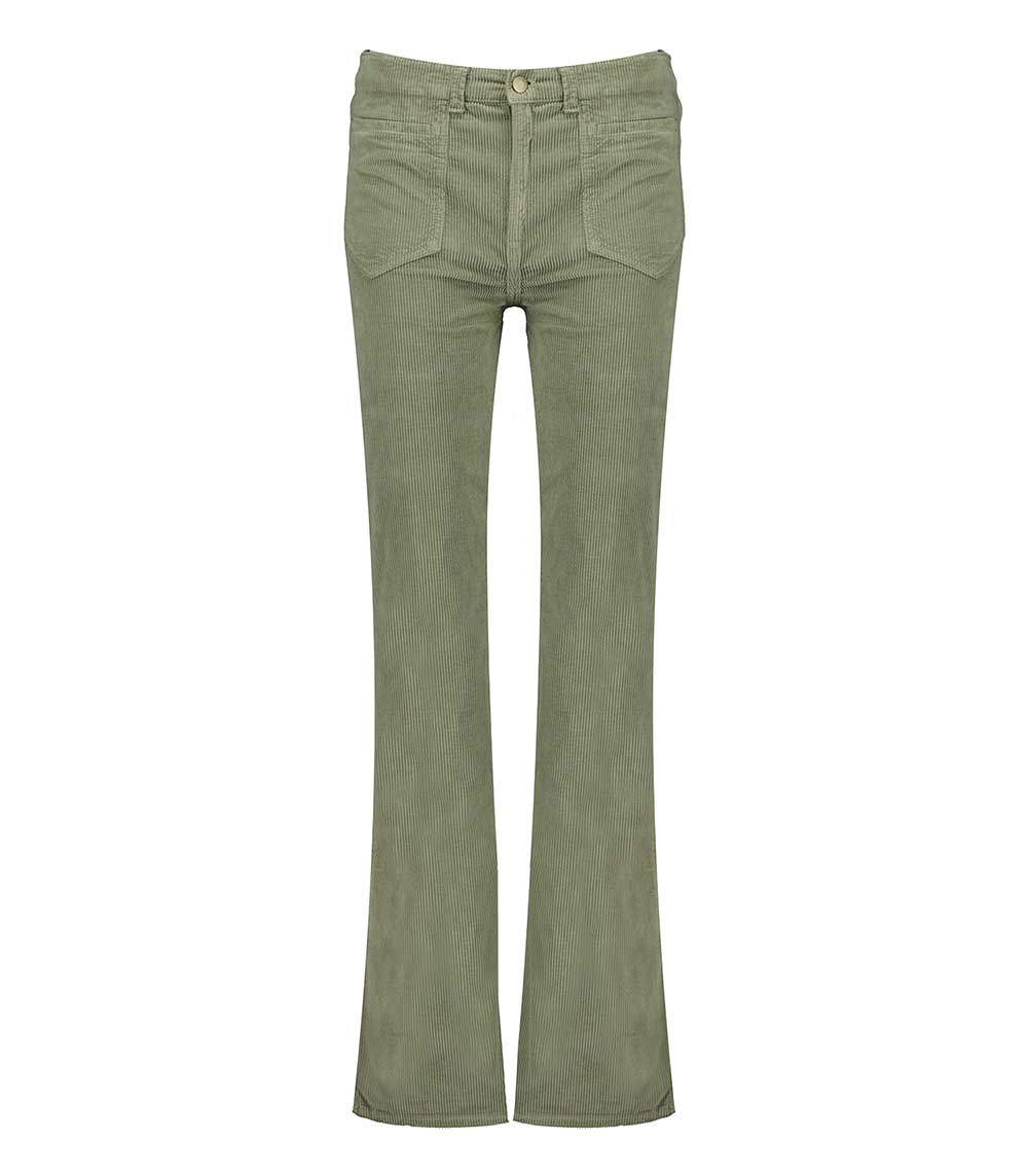 Pantalon en velours côtelé Dylan Green Smoke  Jane de Boy