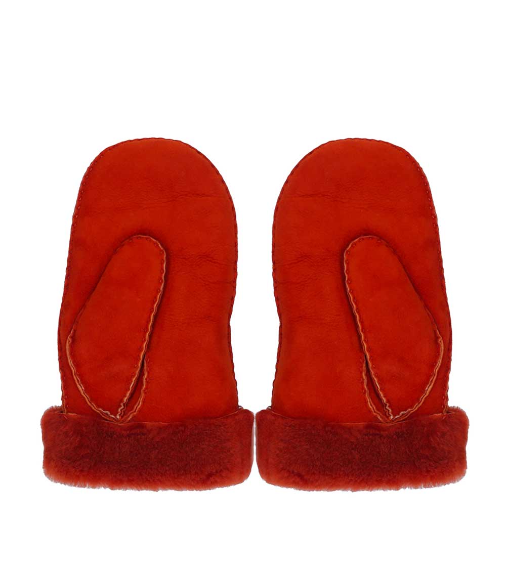Moufles en cuir suédé Mulfi Burnt Orange  Isabel Marant
