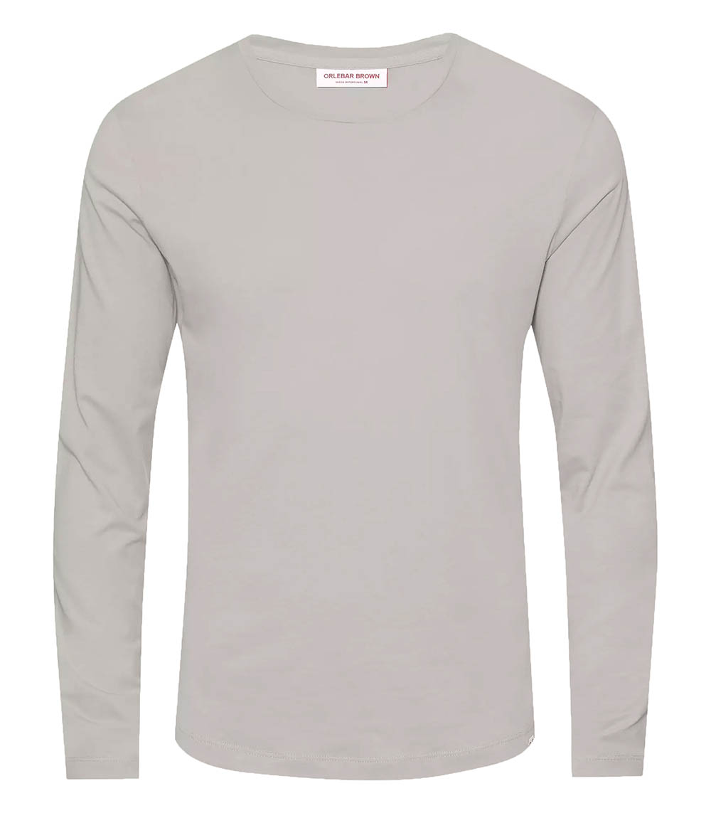 Tee-shirt Homme OB-T LS Seal Grey  Orlebar Brown