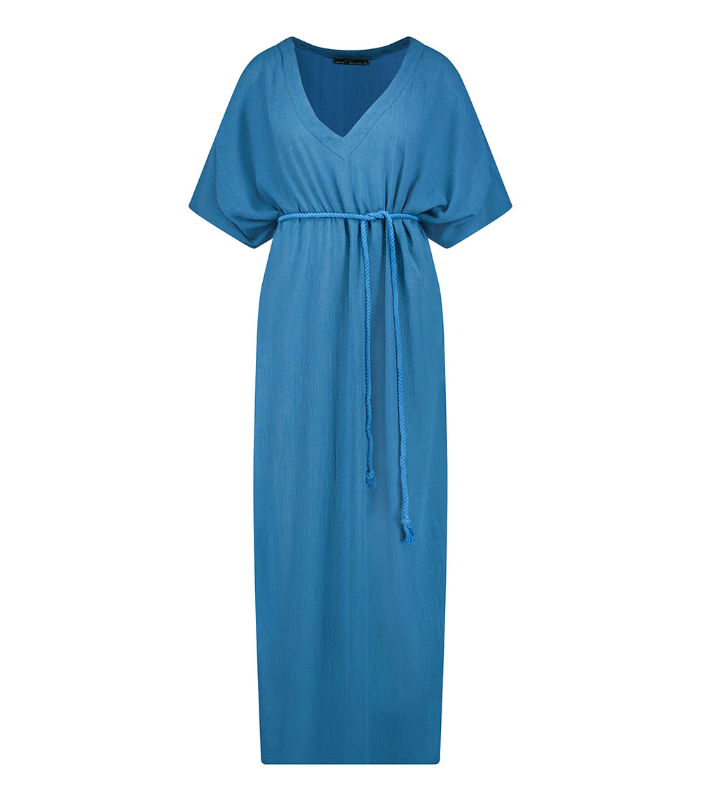 Robe kaftan Palma de Mallorca Pétrole Maison Saint Julien