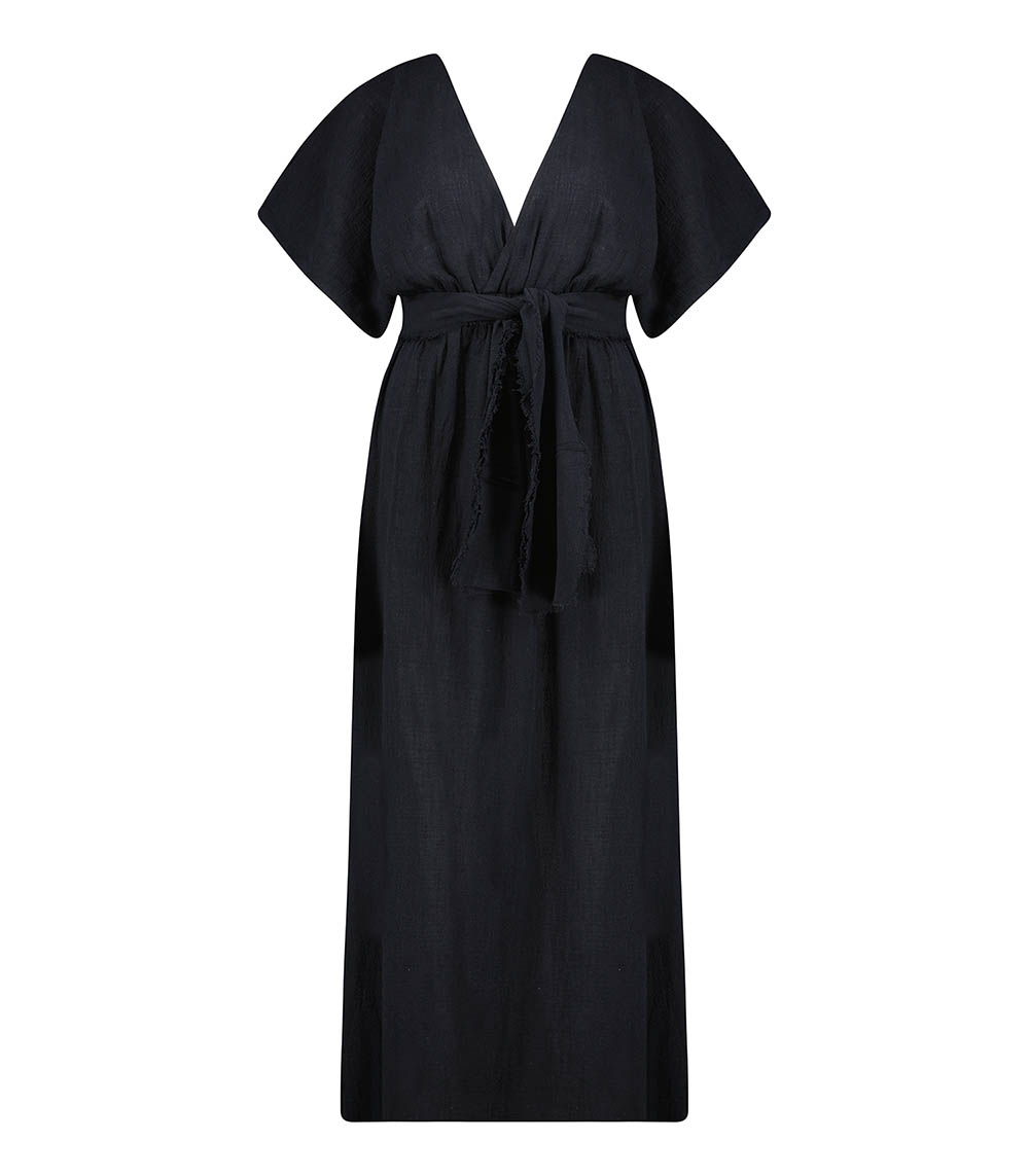 Robe longue Empire Black Maison Saint Julien