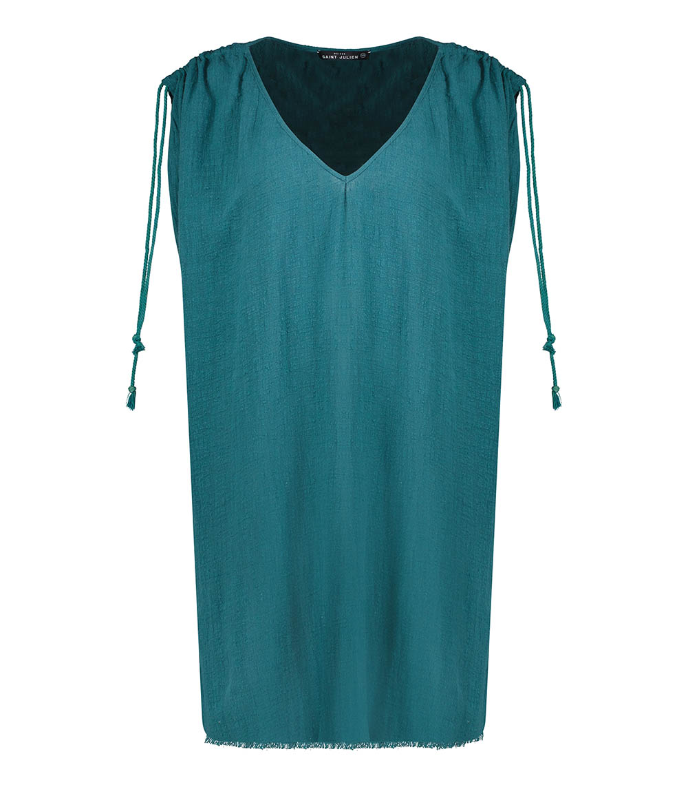 Robe courte Alexandrie Émeraude x Jane de Boy Maison Saint Julien