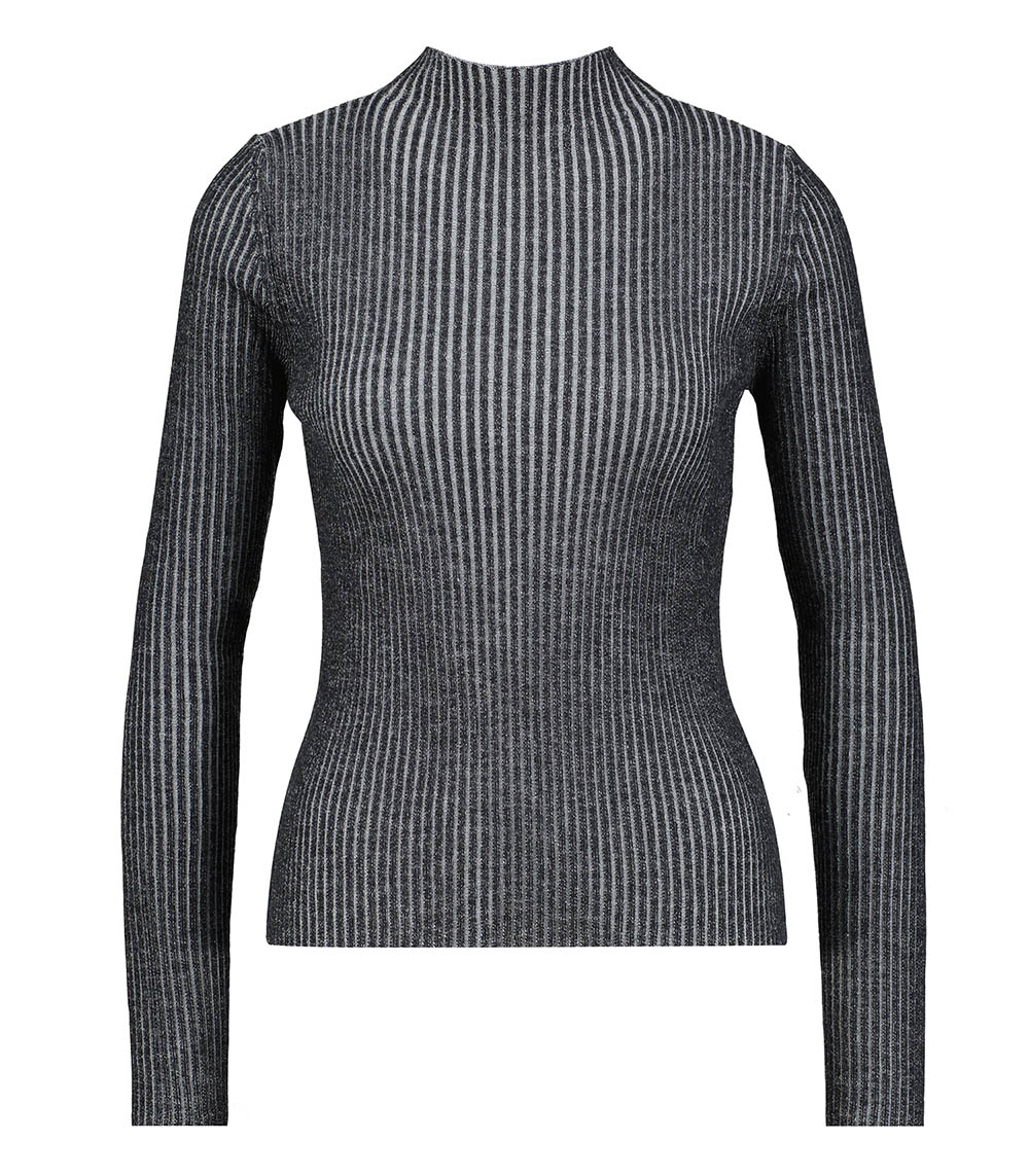 Pull côtelé Lupetto Vanise Gris Roberto Collina