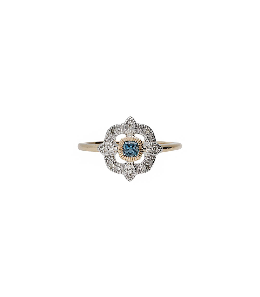 Bague Bettina London Blue Topaz Pascale Monvoisin
