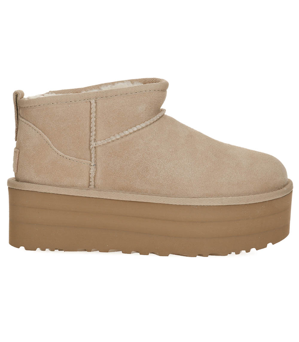 Bottines Classic Ultra Mini Plateforme Daim Sand UGG®