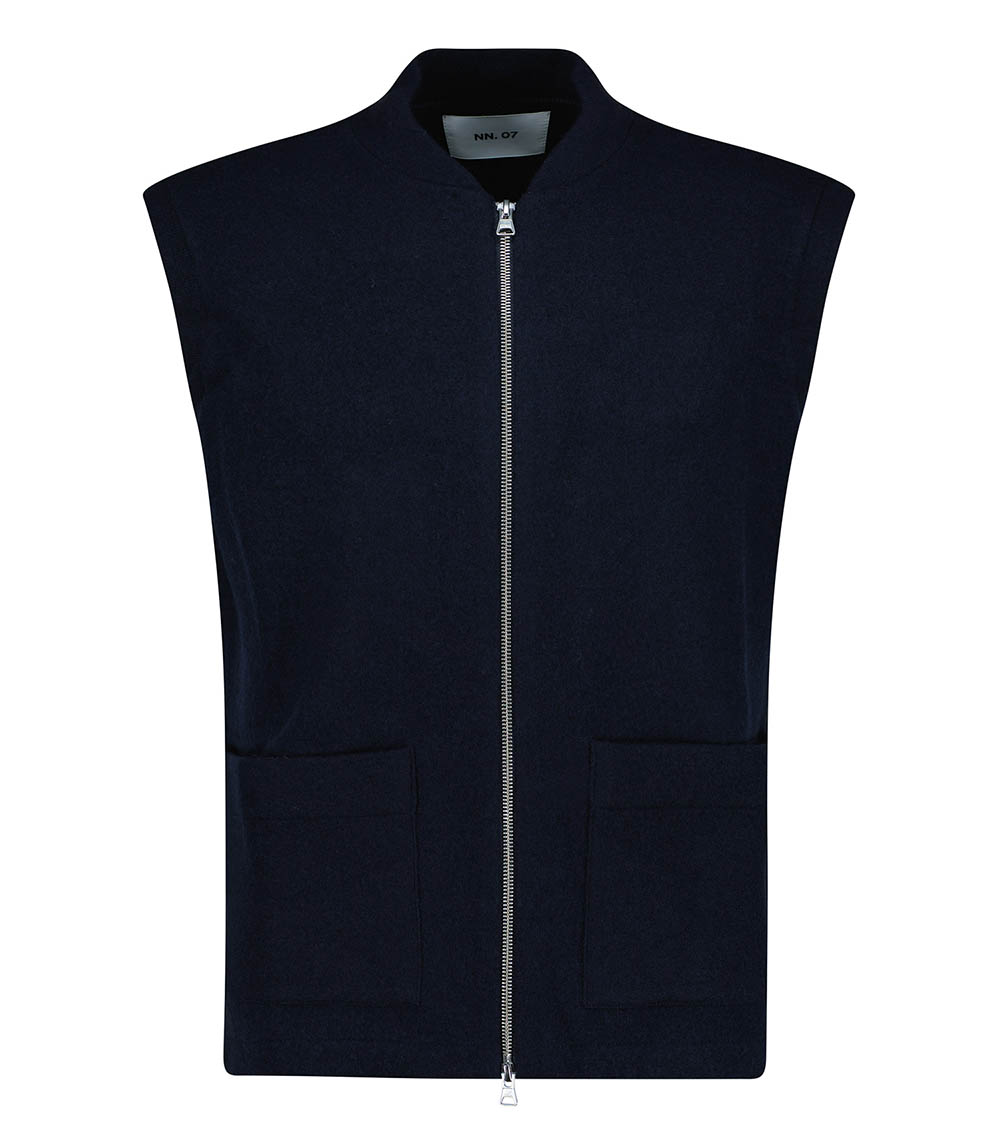 Veste homme en laine bouillie Navy Blue NN07