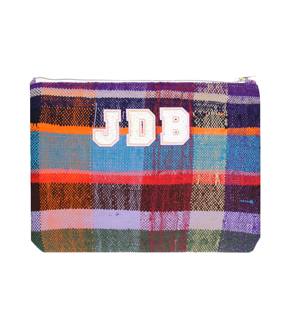 Pochette JDB Tartan Lettres Bouclette Maud Fourier Paris