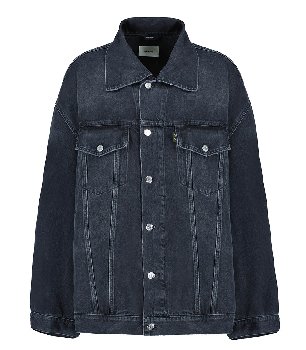 Veste en Denim Janet Black Tencel Haikure
