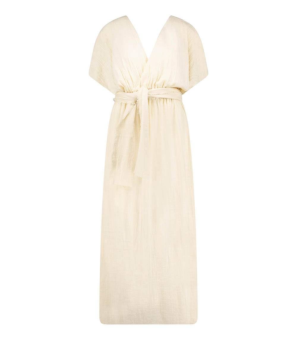 Robe longue Empire Cream Maison Saint Julien