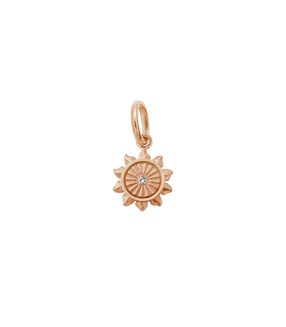 Pendentif Or Rose Lucky Sun Diamant Gigi Clozeau