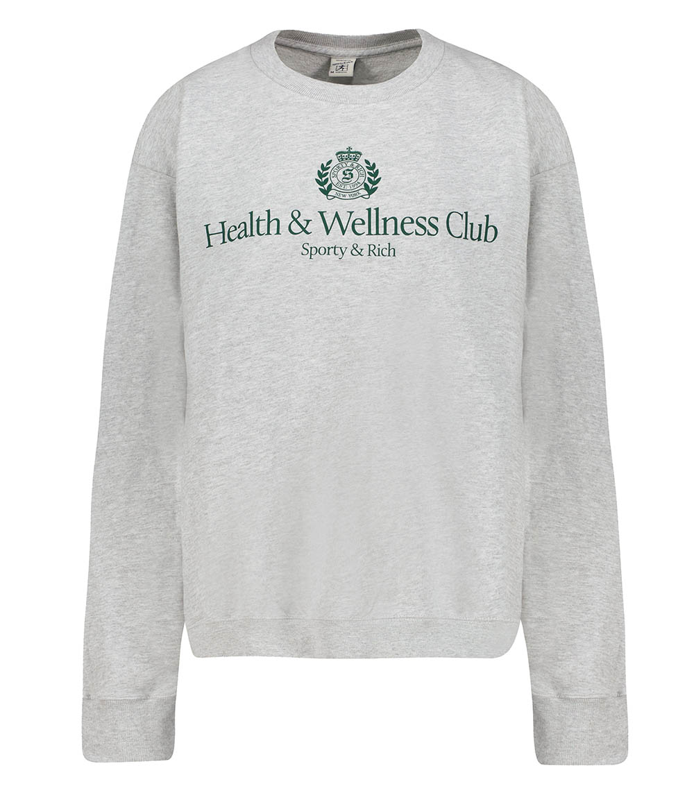 Sweat-shirt H&W Crest Crewneck Heather Grey/Alpine Sporty & Rich