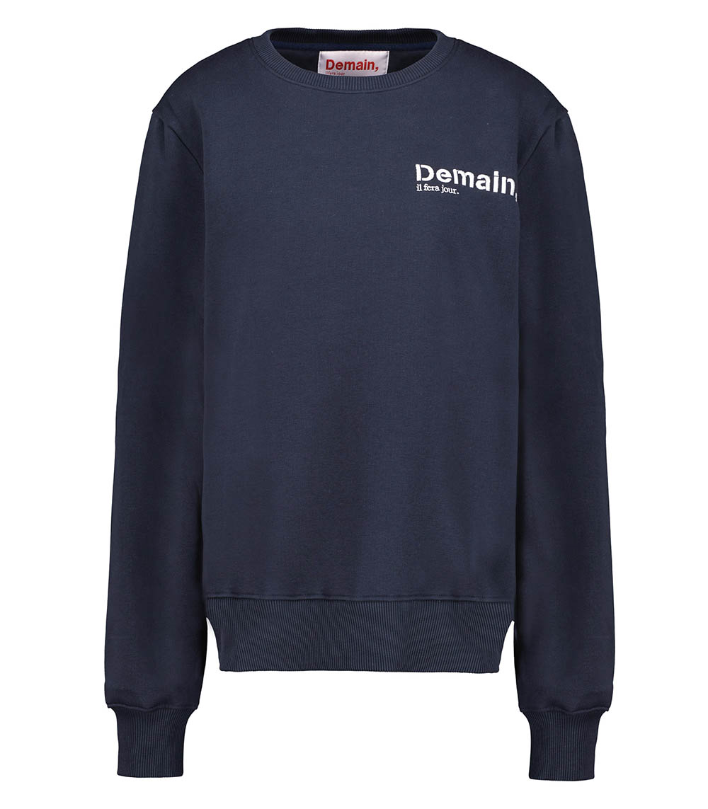 Sweat-shirt homme The Original Heart Embroid Navy Demain, il fera jour