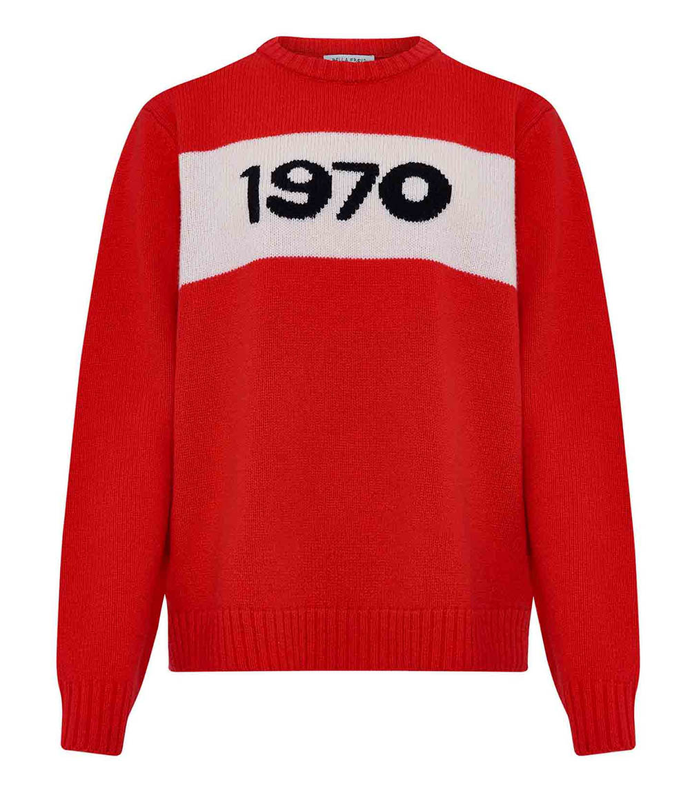 Pull en Laine Oversized 1970 Rouge Bella Freud