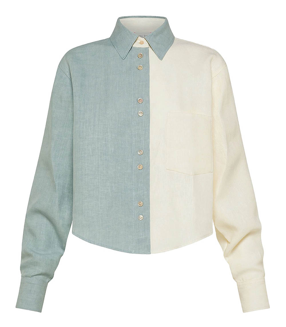 Chemise Bicolore Aqua  Forte Forte