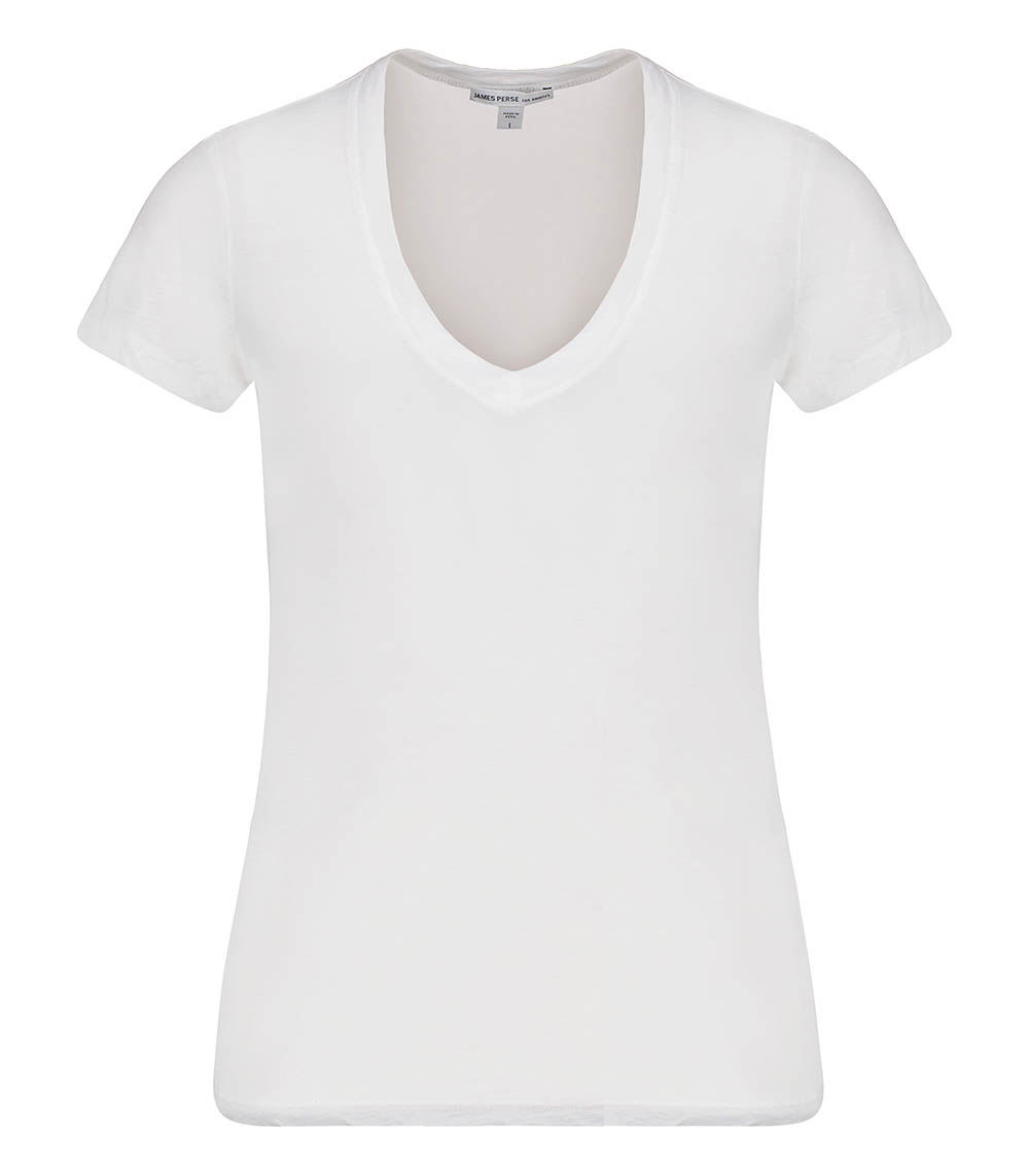 Tee-shirt Casual Reverse Binding White James Perse