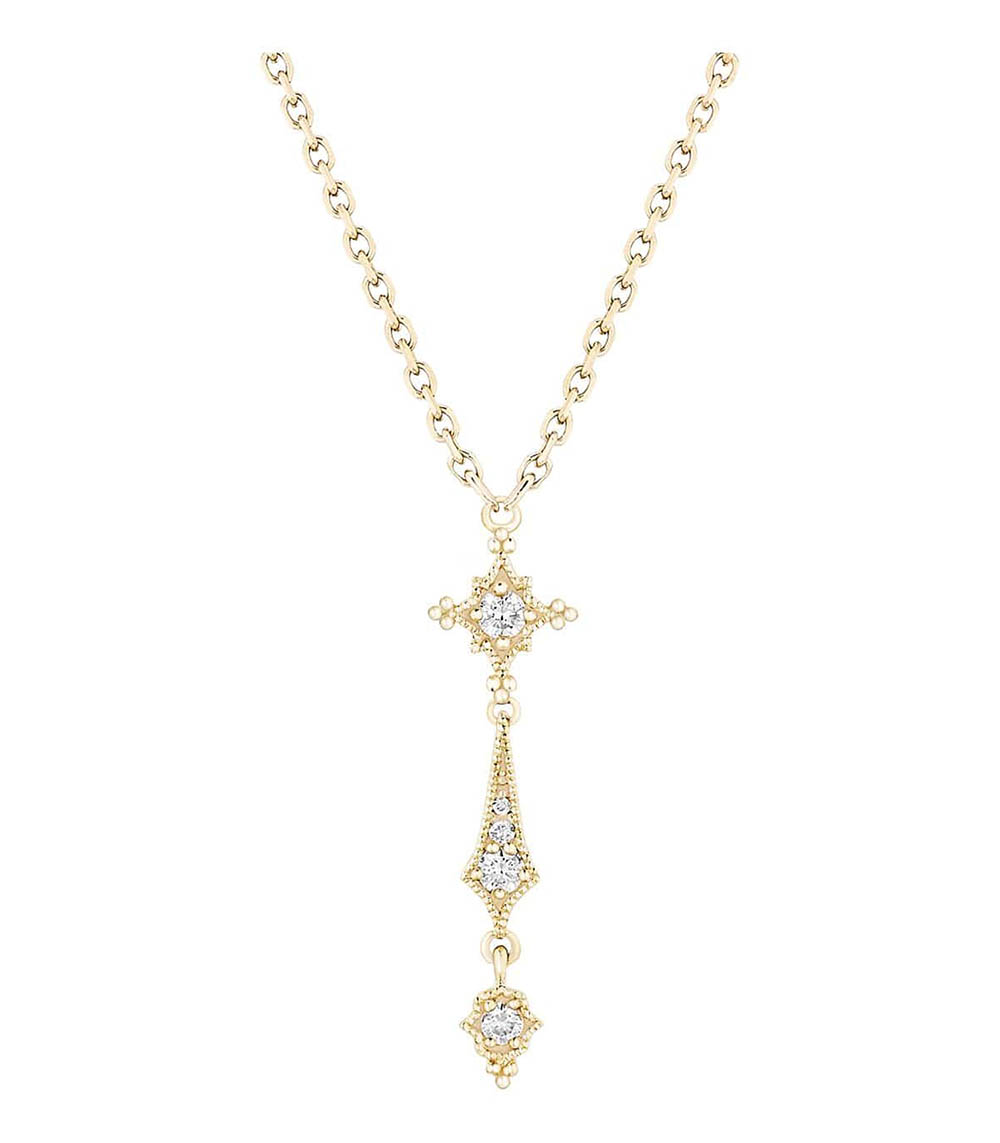Collier Stella Or Jaune et Diamants Stone Paris