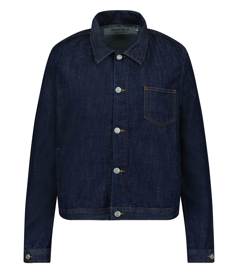 Veste Bombing Denim Indigo Agathe de la Fontaine