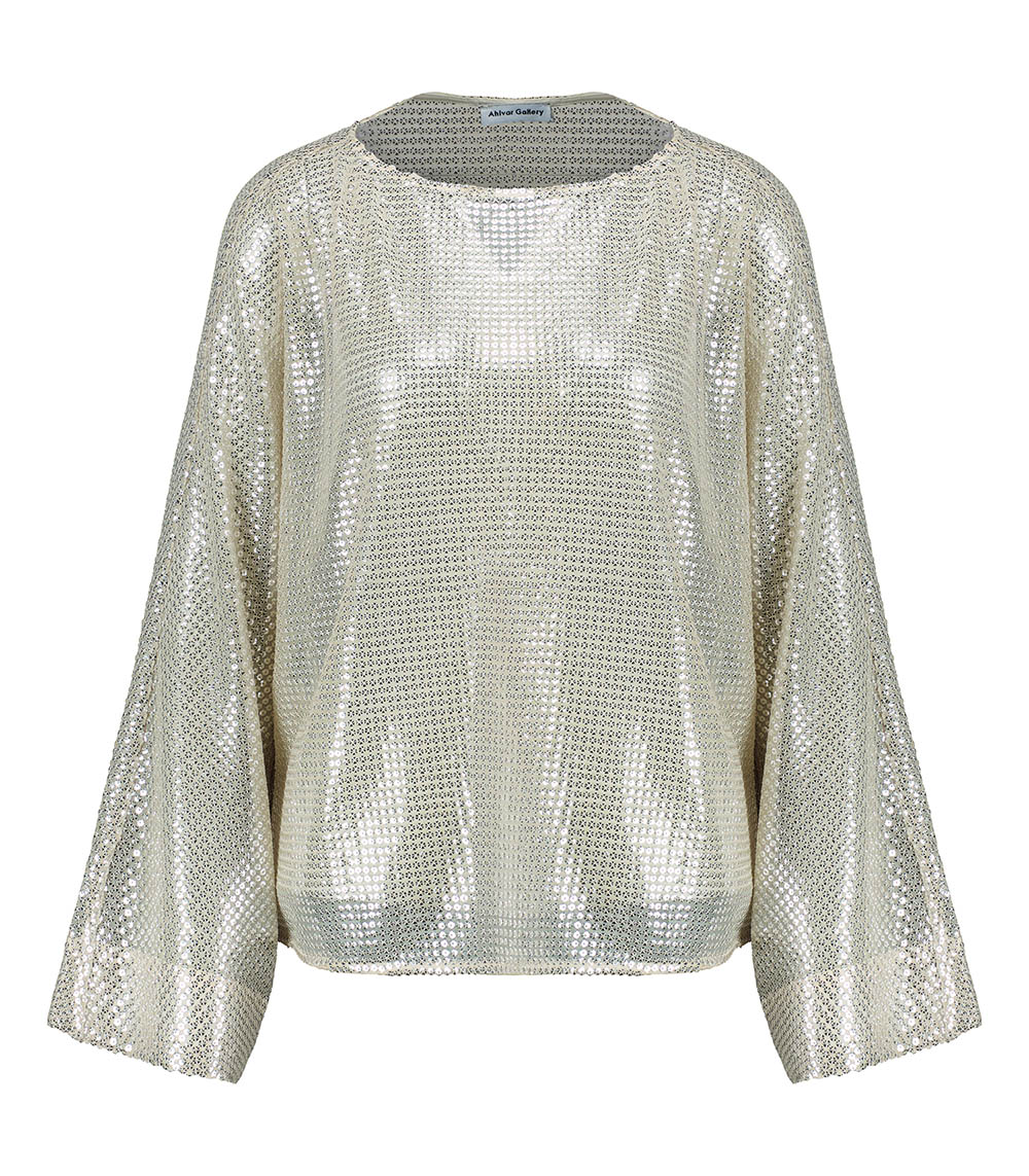 Top à Sequins Nina Cream Ahlvar Gallery