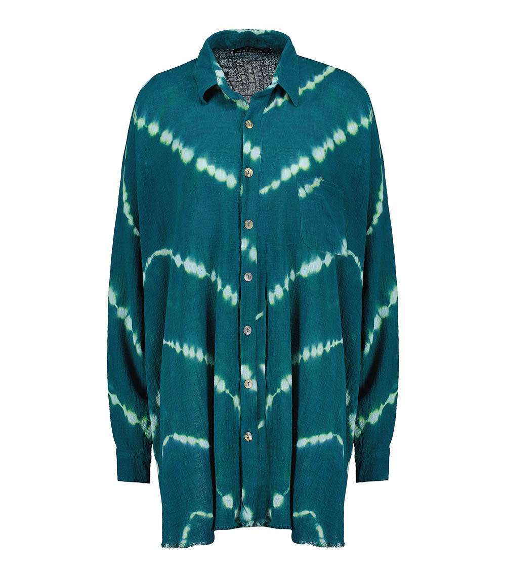 Chemise oversize Mykonos Tie Dye Emeraude Maison Saint Julien