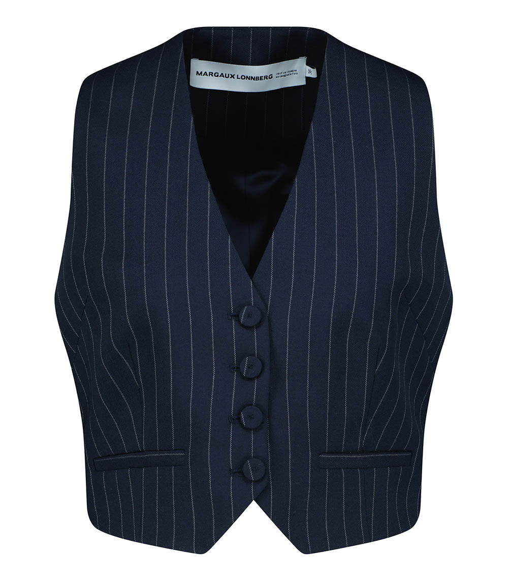 Gilet de costume Dee Navy Stripes Margaux Lonnberg