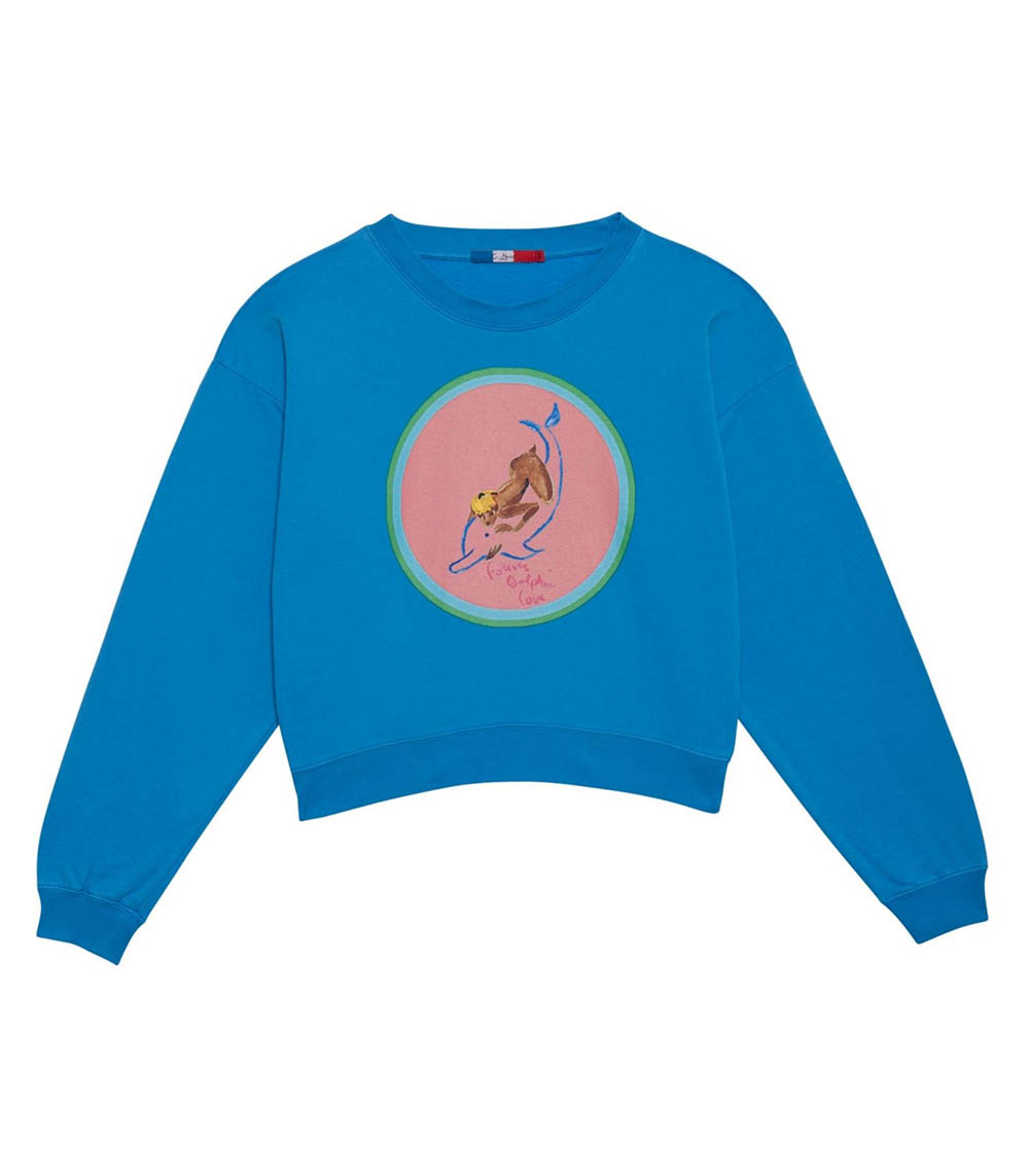 Sweat Dolphin Love Crop G.Kero