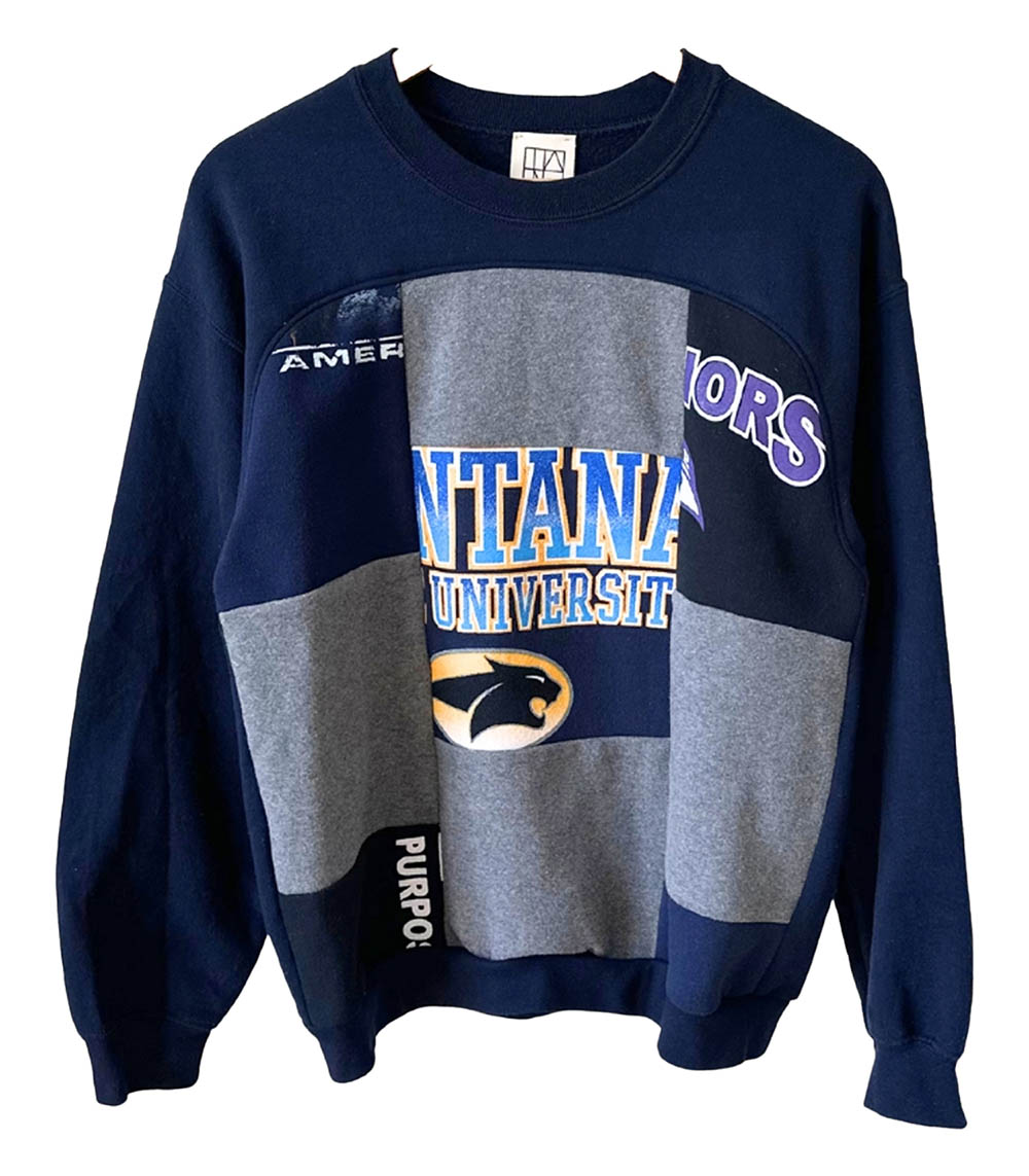 Sweat-shirt Jack Patchwork Bleu THIANE