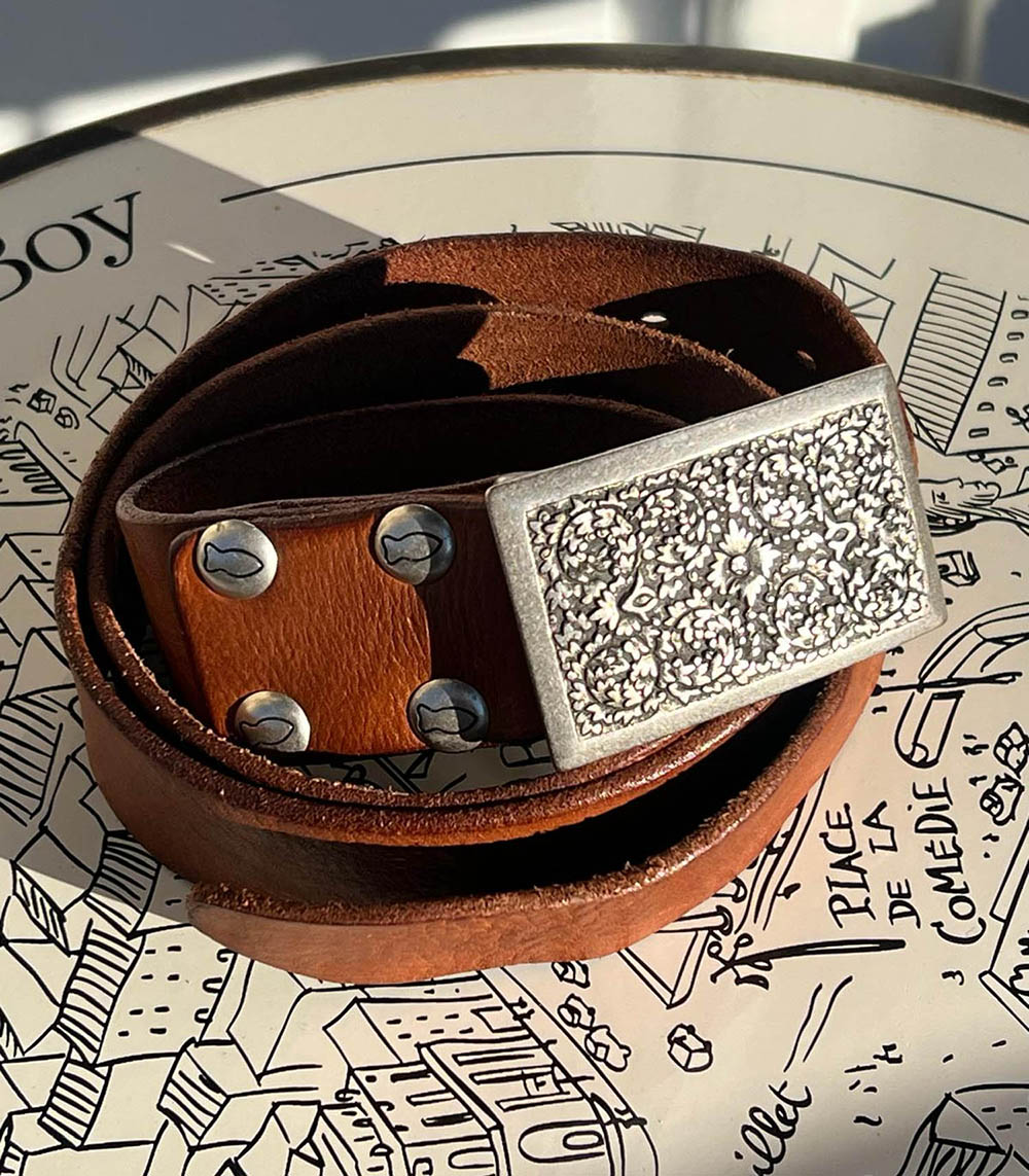 Ceinture cuir boucle rectangulaire Campomaggi